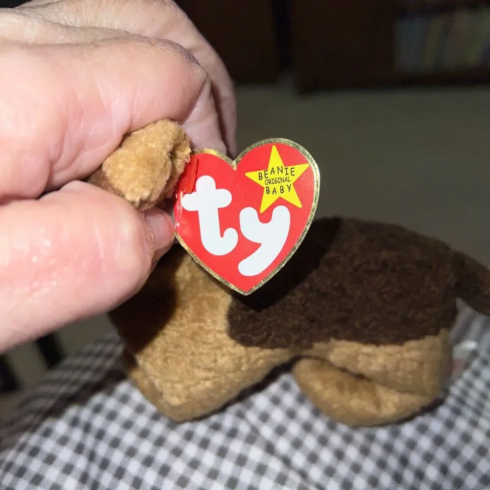1996 Ty Beanie Baby TUFFY THE DOG With Rare Multiple Tag Errors Retired New Cond